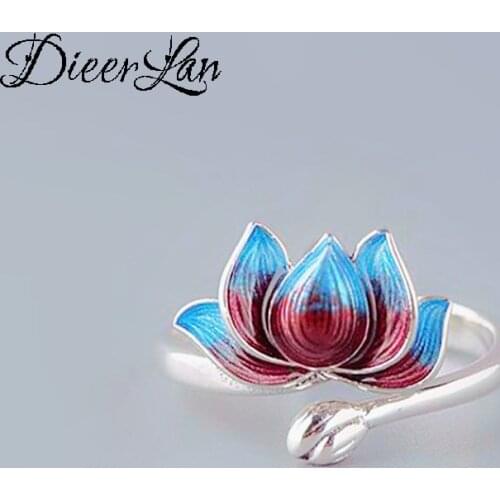 Punk Vintage Silver Color Lotus Flower Rings For Women Men Gothic Antique Jewelry Anillos 2021