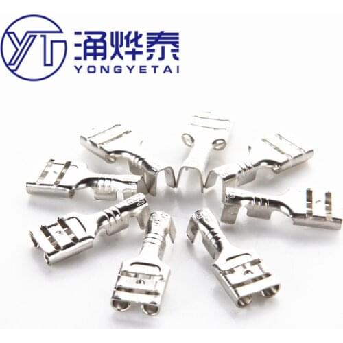 YYT 20PCS 6.3mm plug spring, battery connector, rocker switch, cold press terminal/cold press head