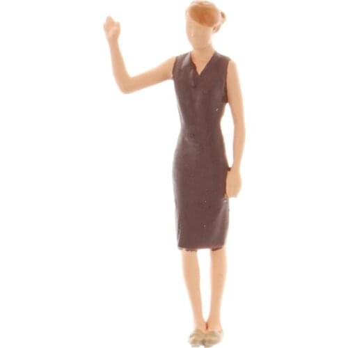 1/64 Diorama Figures Scene Model Say Hello Woman Sand Table Accessories