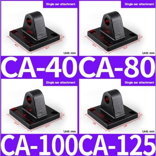 1 PC cylinder CA single ear fixed seat bracket CA32/CA40/CA50/CA63/CA80/CA100/CA125 bore Pneumatic Accessories SC type standard