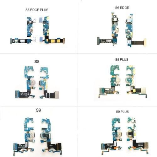 10pcs Headphone Jack Microphone For S6 S6edge S7 S7edge S8 S8P S9 S9P USB Port Charging Socket Dock Connector Flex Cable