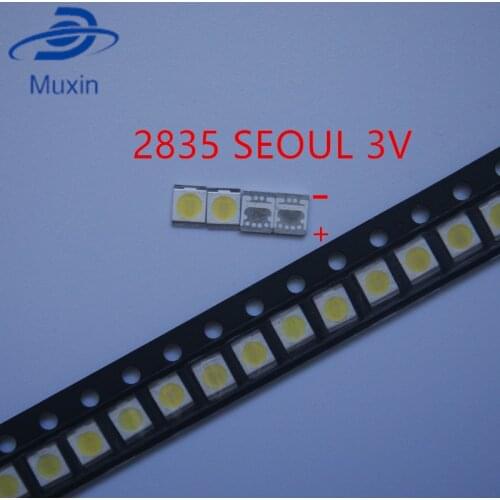 1000 pcs/lot FOR Original SEOUL LED LCD TV backlight lamp beads lens 1W 3v 3528 2835 cool white light bead