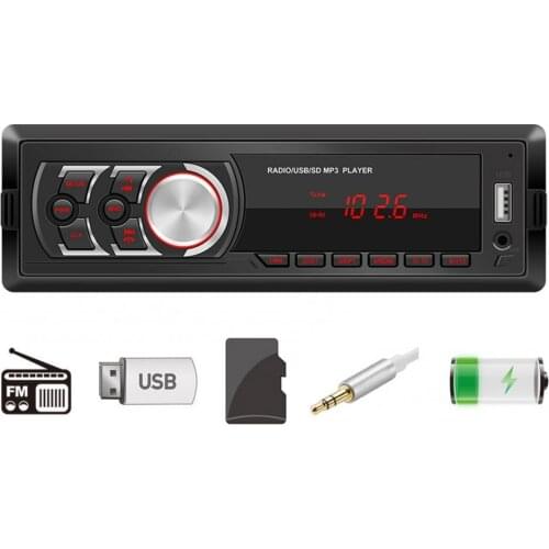 1781E Detachable Single Din Car Radio MP3 Player Reliable Auto Bluetooth Wireless FM Radio Music Player for 12V Vehicles