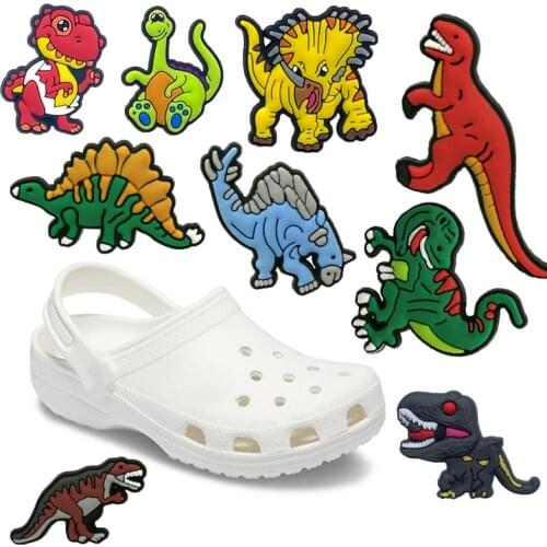 4-12pcs pvc Cute Shoe Charms Animal Rabbit Colorful Unicorn Dinosaur Butterfly Shoe Decorations Sun Flower Accessories Ornaments