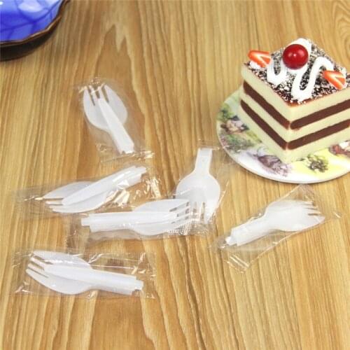 5000Pcs/Lot OPP Packing Disposable Plastic Scoop Folding Fork Spoon Dessert Salad Spoon Ice Sream Fork Scoop Wholesale LX4069