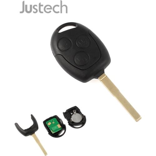 Justech 3 Button Remote Key Fob + Flat Blade + 4D-63 Carbon Chip 433.92Mhz For Ford C-Max Fiesta Focus Galaxy Mondeo S-Max Key