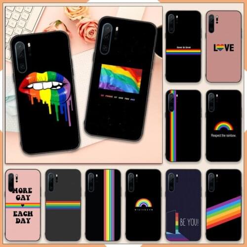 Rainbow Gay Lesbian LGBT Pride Phone Case For Huawei P20 P30 P40 lite Pro P Smart 2019 Mate 10 20 Lite Pro Nova 5t