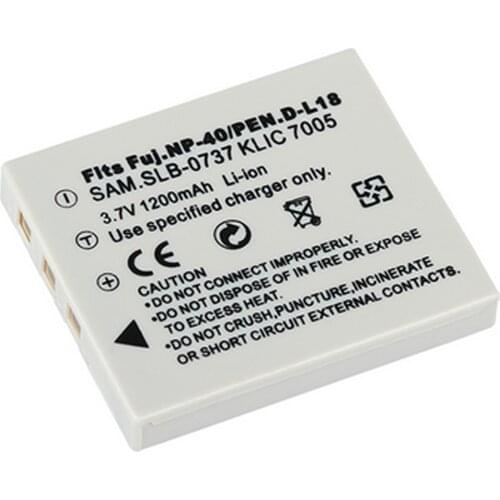 D-Li8 Battery Pack for Pentax Optio A10, A20, A30, A40, E65, L20, Optio S, S4, S4i, S5i, S5n, S5z, S6, S7 Digital Camera