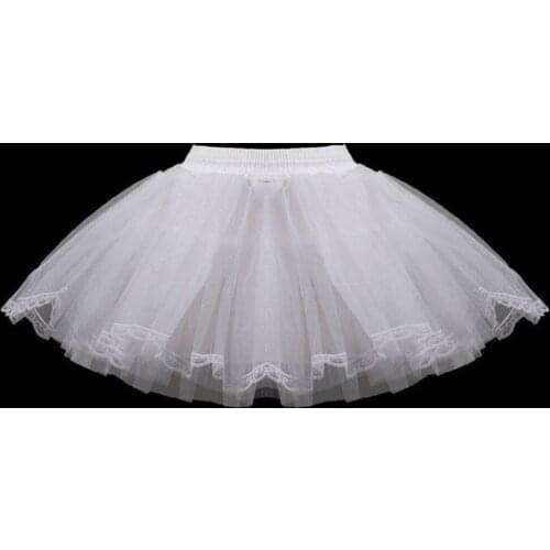 HONGFUYU Children 3 Layers Hoopless Short Petticoats Flower Girl Dress Crinoline for Wedding Little Girls/Kids/Child Underskirt