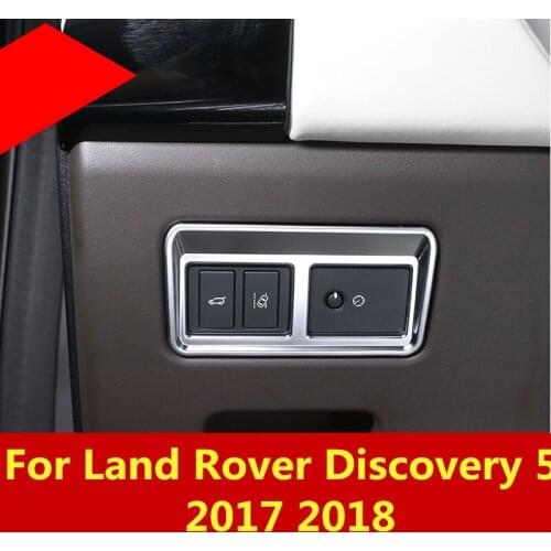Trunk door Electric tailgate button knob switch decorative frame sticker cover trim For Land Rover Discovery 5 2017 2018