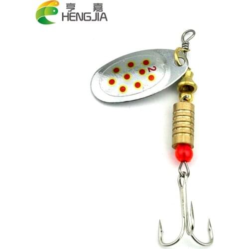 HENGJIA 1pcs Spoon Lure Hard Spinnerbait Metal Spinner Fishing Lures Pesca Swimbait Fishing Tackle