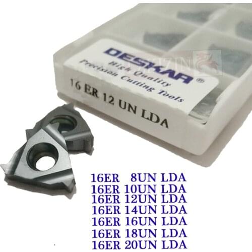 10PCS 16ER 16IR 8UN 10UN 12UN 14UN 16UN 18UN 20UN Carbide insert original DESKAR slotted insert CNC lathe thread turning tool