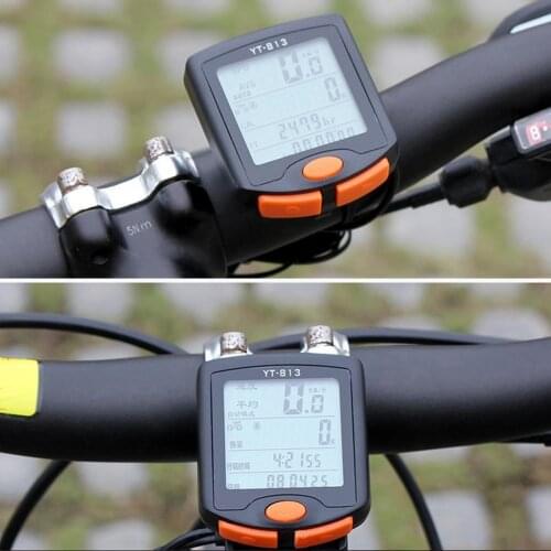 24 Function Wireless/Wired Cycle Computer LCD Display Sensor Road Bike Bicycle Speedometer Odometer Cycling Computer