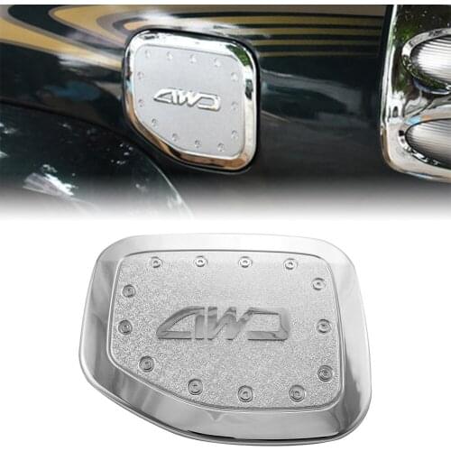 1Pcs Car Fuel Gas Oil Tank Cover Cap For Toyota Land Cruiser 120 Prado FJ120 2003 2004 2005 2006 2007 2008 2009 Chrome ABS