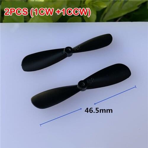 2pcs 46MM Black Propeller Drone Blade CW CCW Spare-Parts Drop-Ship Mini Quadcopter Rc-Accessories for Shaft 0.8mm Coreless Motor
