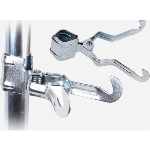 Multi-Functional Clamp On Lantern Hanger Clip Holder Light Lamp Hanging Hook for Tent Poles Outdoor Camping Hook, Silver