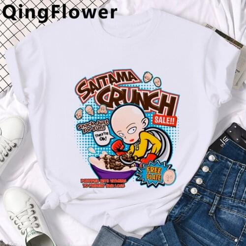 One Punch Man Anime clothes t shirt male tumblr white t shirt print harajuku aesthetic top tees t shirt ulzzang