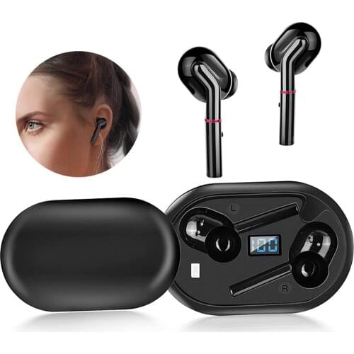 2021 New TWS True Wireless Headphones Stereo Sport Earphone Bluetooth 5.0 Headset with LED Charging Box Waterproof Earbuds