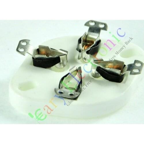 Wholesale and retail 50pcs 4pin Chassis Ceramic vacuum tube socket Silver Base U4A For 300B 811 45 71A free shipping