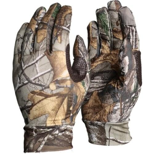 Anti-slip Fishing Shooting Gloves Hunting Elastic Outdoor Touch Screen Bionic Camouflage Full Gloves Reed Camouflage Gloves