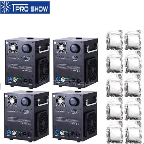 4Pcs Stage Fireworks Machine Remote Control Mini Dmx512 Cold Spark Fountain Smokeless Indoor Wedding Sparkler Flycase Ti Powder