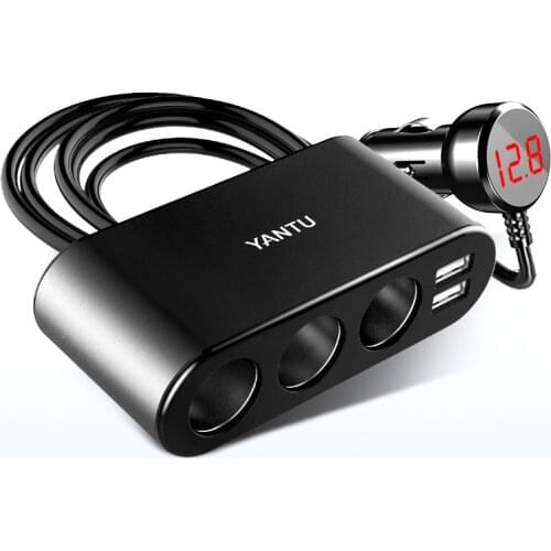 Car Cigarette Lighter Socket Splitter Power Adapter Dual USB Ports 12V-24V 3 Ways Plug Auto Adapter For bmw for peugeot passat