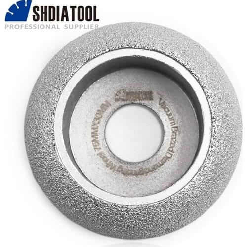 SHDIATOOL 75mmx30MM Vacuum Brazed Diamond Convex grinding wheel for grinding on marble, granite , quartz