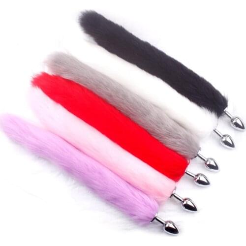 Fox Tail Silicone Anal Plug Jewelry Dildo Vibrator Sex Toys for Woman Prostate Massager Bullet Vibrador Butt Plug For Couple
