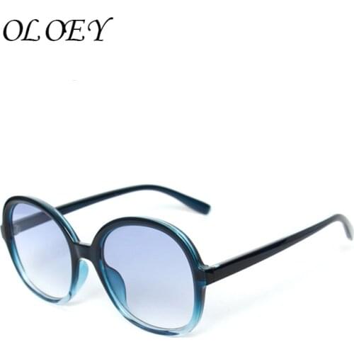 New round frame fashion sunglasses simple personality womens large frame sunglasses UV400 glasses women shades for women