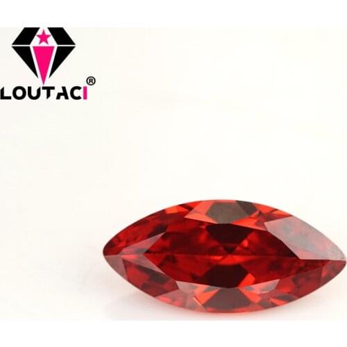 LOUTACI 5A High Quality Without Flaw Jewelry Gemstone Orange Red Cubic Zirconia Marquise Shape Small Size 1.5x3-3x6mm