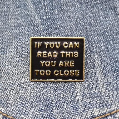 Golden Enamel Pin "IF YOU CAN" Creative Text Black Brooch Collar Clothes Metal Badge Hat Jacket Lapel Pin Gift For Kids/Friends