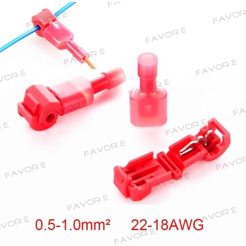 10PCS(5sets) Wire Cable Connectors Terminals Crimp Scotch Lock Quick Splice 22-18AWG 0.5-1.0mm2