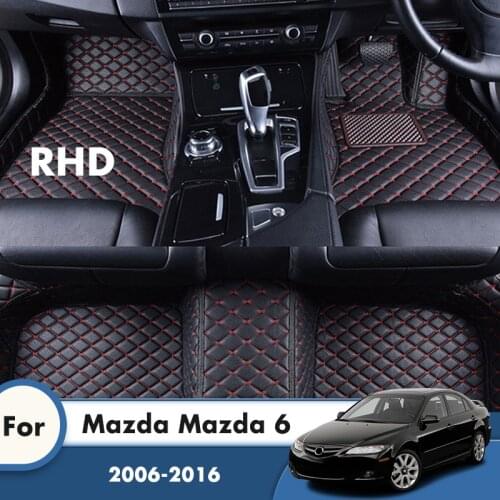 RHD Custom Car Floor Mats For Mazda 6 2016 2015 2014 2013 2012 2011 2010 2009 2008 2007 2006 Styling Interiors Accessories Rug
