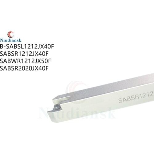 1pc B-SABSL1212JX40F CNC Lathe Tool SABSR1212JX40F SABWR1212JX50F External Turning Tool Holder SABSR2020JX40F Spring Steel Arbor