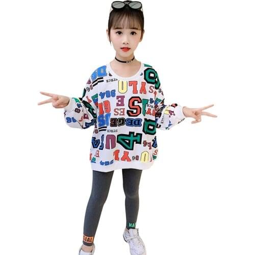 Kids Clothes Girls Sweatshirt + Leggings Clothing For Girls Spring Autumn Girls Sets Casual Style Kid Clothes 6 8 10 12 14