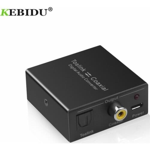 KEBIDU Bi-directional Coaxial to Optical Converter Stereo Audio SPDIF Toslink to Coaxial and Coaxial to Optical SPDIF Toslink