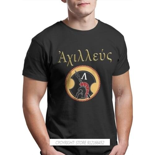 Achilles Son Of Peleus Print Cotton Ofertas T Shirts Greek Mythology Ares Ancient Folklore Men Streetwear