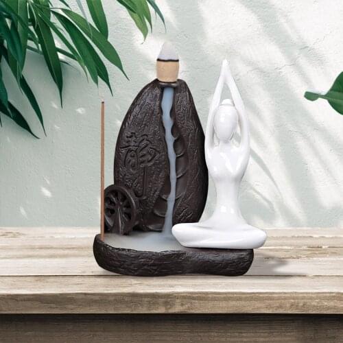 Censer Ornaments Creative Purple Clay Incense Burner Teahouse Yoga Girl Ceramic Home Decor