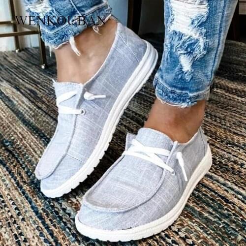 Women Sneakers Canvas Shoes Solid Leopard Breathable Casual Sneakers Woman Flats Spring Lace Up Round Toe Women Flat Shoes