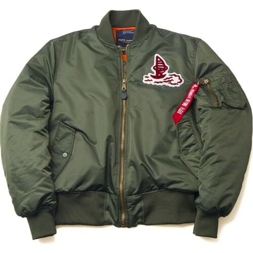 Autumn Winter Vintage MA-1 Streetwear Hip Hop Military Coats Clothes American College Bomber Flight Air Force Pilot Jacket Men