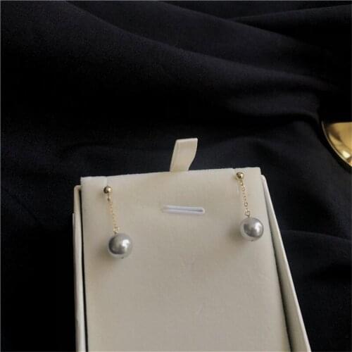 Liemjee14k Gold Filled Round Bead Pearl Earrings Fashion Party Jewelry For Women Feature Namour Charm Gift All Seasons