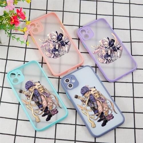 Skin Feel Matte Hard Shell Anime Letter Bee Phone Case for iPhone 12 Mini 11 Pro X XS XR Max 7 8 6 6S Plus SE 2020 Back Cover
