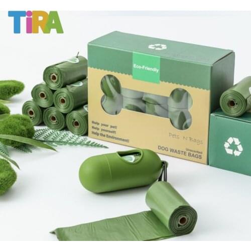 Dog Poop Bags Bio degradeable Environmental Protection Pet Trash Bags 23cmx33cm Green Garbage Bag Pet Product