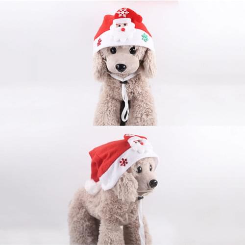 Dog Clothing Christmas Cute Pets Hat Dog Hat Holiday Costume Santa Hat Pet Accessories Suitable for Medium and Large Dogs
