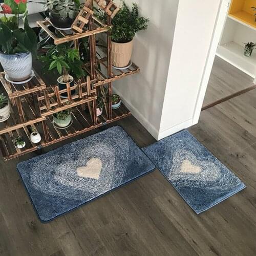 Durable Bathroom Rug Carpet Anti-slip Bath Rug Outdoor Shower Room Rugs and Mats Kitchen Bathroom Floor Mat Toilet Door Mat