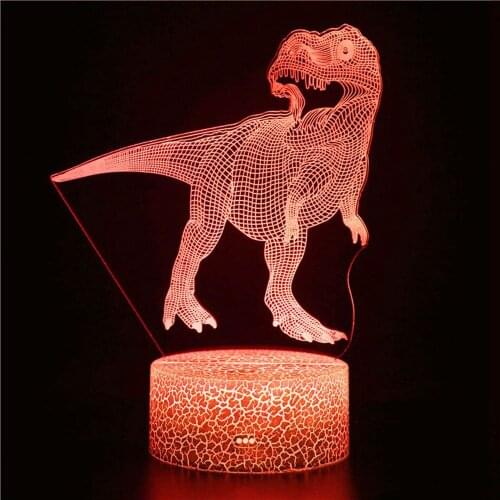 LED Table Desk Lamp Desktop Bedside 3D USB Night Light for Dinosaur series Gift Desktop Decoration Remote & Touch Control Kids