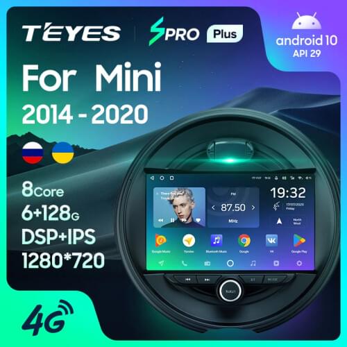 TEYES SPRO Plus For BMW Mini 2014 - 2020 Car Radio Multimedia Video Player Navigation GPS Android 10 No 2din 2 din DVD