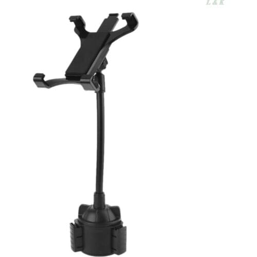 Universal Gooseneck Car Cup Holder Mount with Adjustable Flexible Neck Cradle for ipad Air/Mini and more 7-12" Tablets