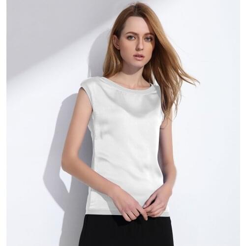 Slim Sleeveless O-Neck Feminina Tops Shirts Solid 6 Color Summer Women Blouses 2021 New Casual Chiffon Silk Blouse