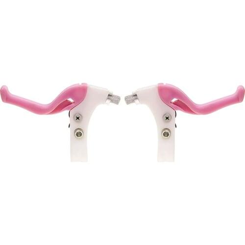 1 Pair Children Kids Universal Lightweight Twin Bicycle Bike Brake Levers Set Pink Girl Bike Accessories